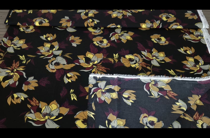 Moroccan with Flowers Polyester Multi-Colored - 150cm