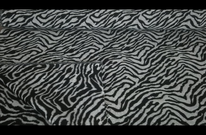 Coat with Zebra Print 100% Polyester Multi-Colored 150cm Width - 150cm