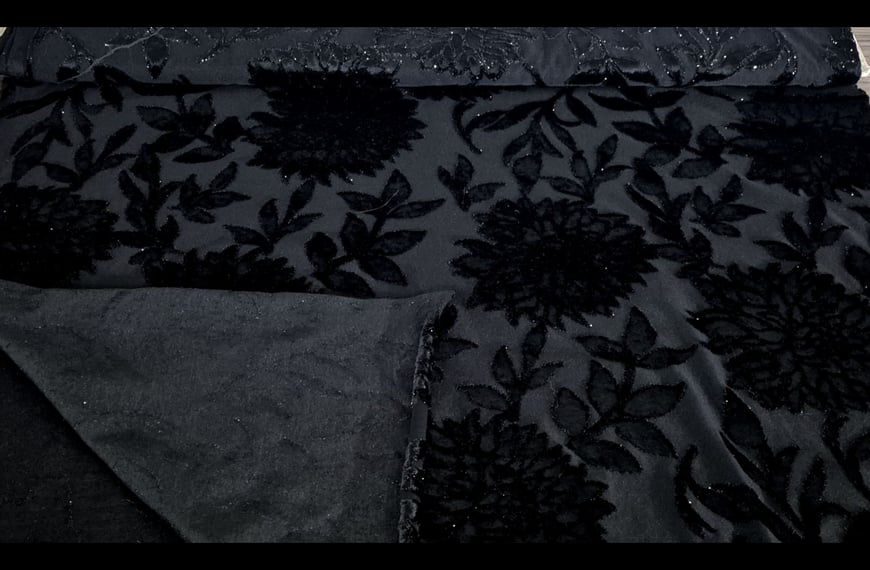 Jersey with Big Flowers Polyester Elast Multi-Colored - 140cm