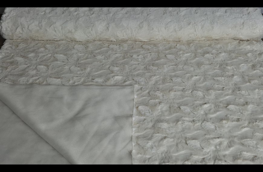 Fur Embossed from Korea Polyester Single-Colored - 150cm