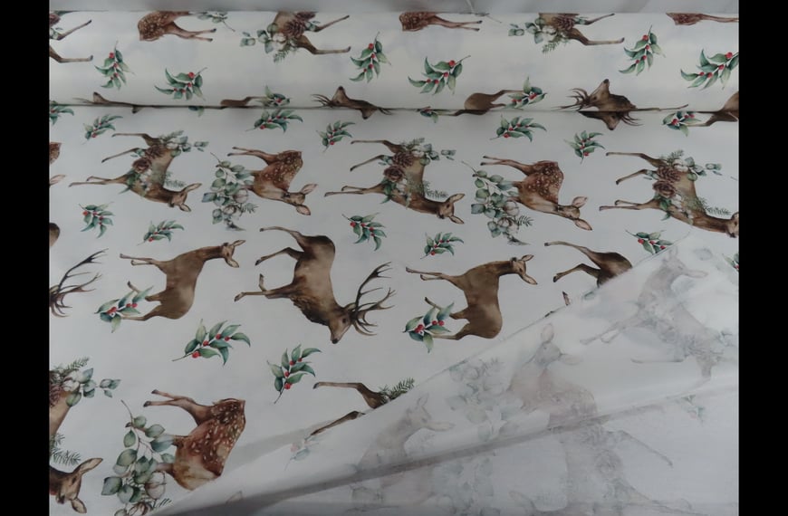 Loneta Christmas Designs Cotton Polyester Multi-Colored-280cm