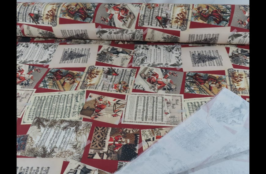 Loneta Christmas Designs Cotton Polyester Multi-Colored-280cm