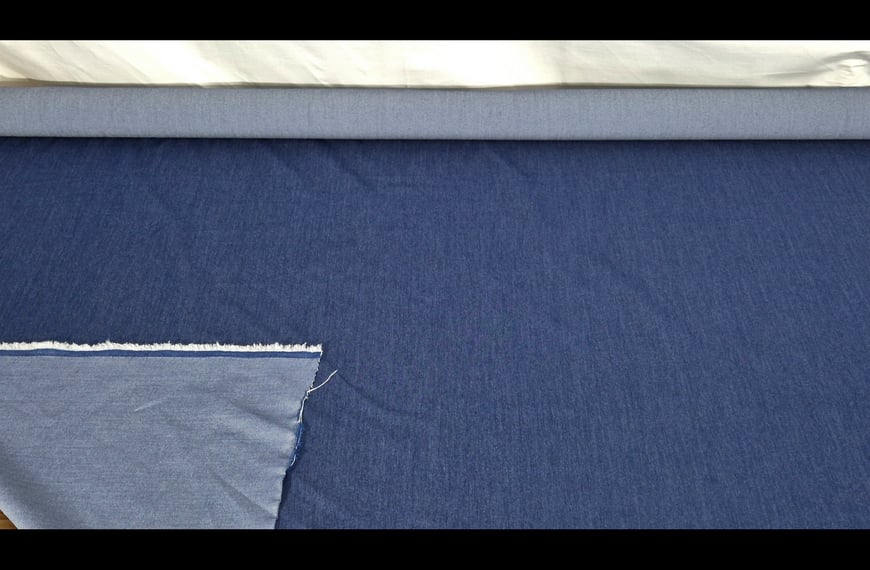 Denim Elastic Polyester Cotton Single-Colored - 150cm