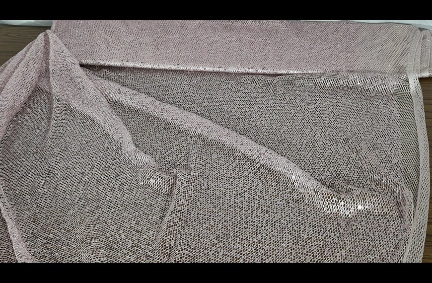Mesh Tulle with Sequin Polyester Single-Colored-150cm