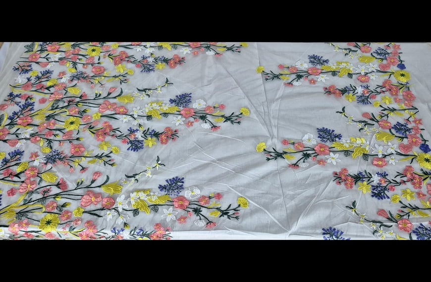 Mesh with Branches Polyester Multi-Colored - 150cm