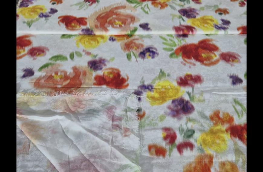 Viscose with Flowers Multi-Colored - 150cm