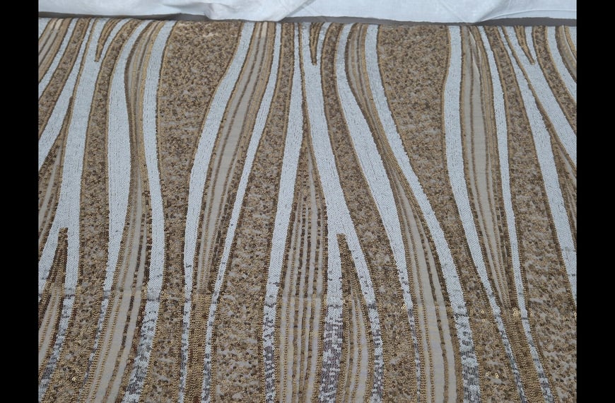 Sequin with lines Polyester Single-Colored-150cm Sequin with lines Polyester Single-Colored-150cm