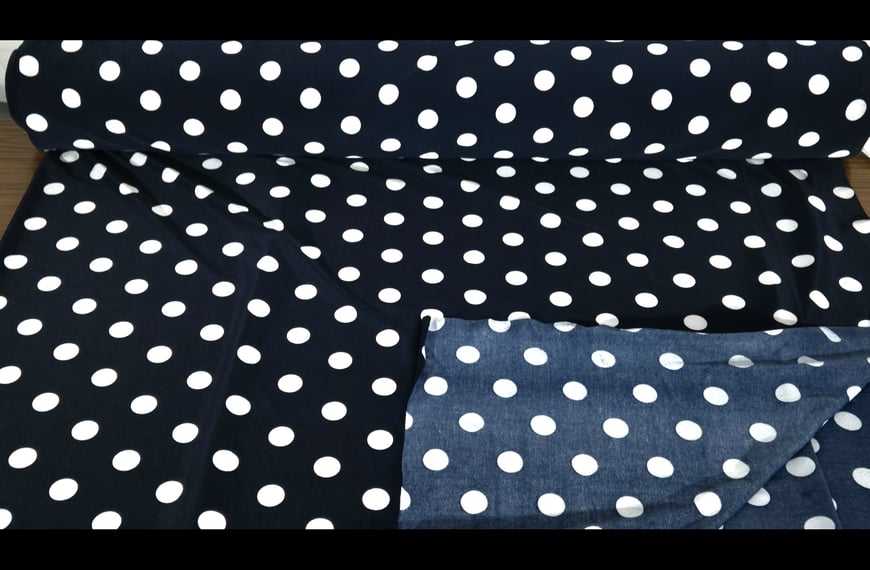 Jersey like Punto with Big Polka Dots Polyester Acetat Elast Multi-Colored - 150cm