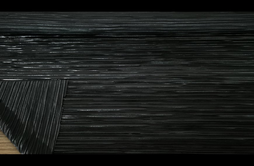 Pleated with Foil Polyester Single-Colored - 150cm
