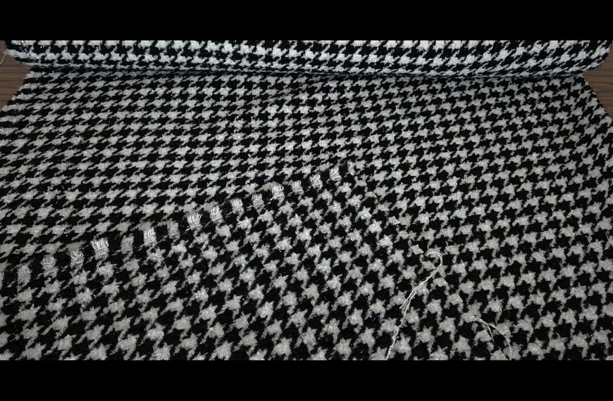 Boucle with Medium Pie De Poule Polyester Multi-Colored - 150cm