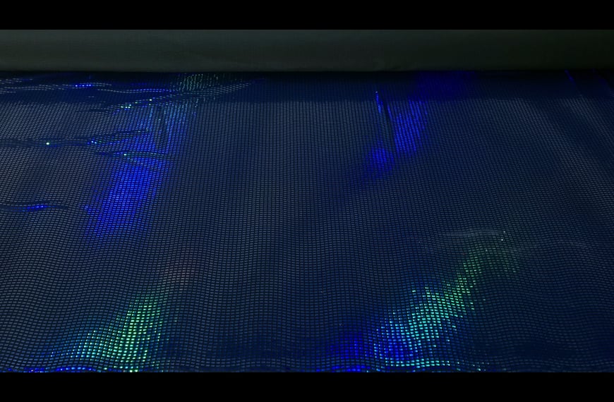 Jersey with Foil Squares Polyester Elast Single-Colored - 150cm