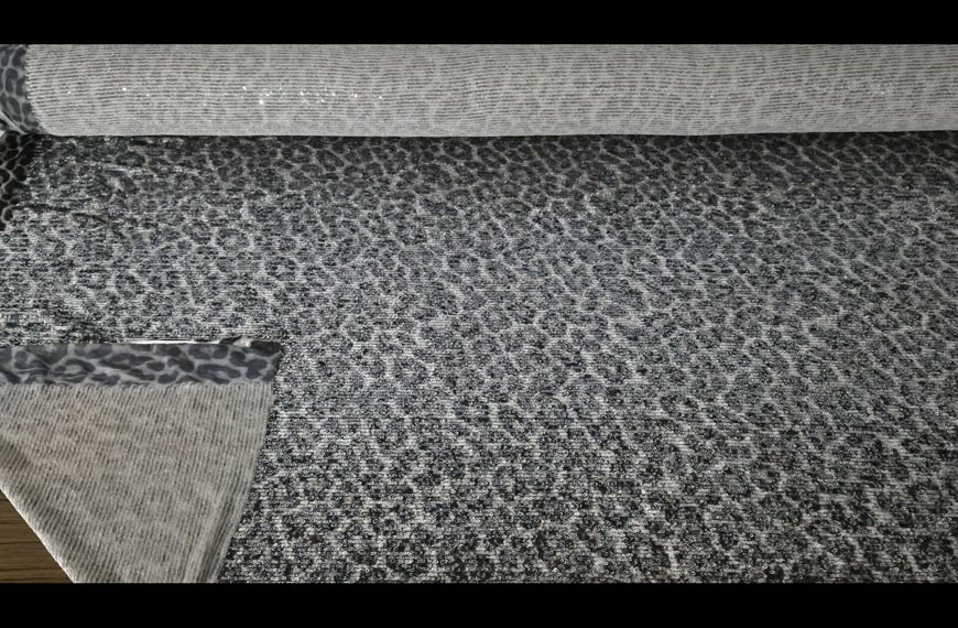 Sequin Leopar Polyester Elast Multi-Colored - 120cm
