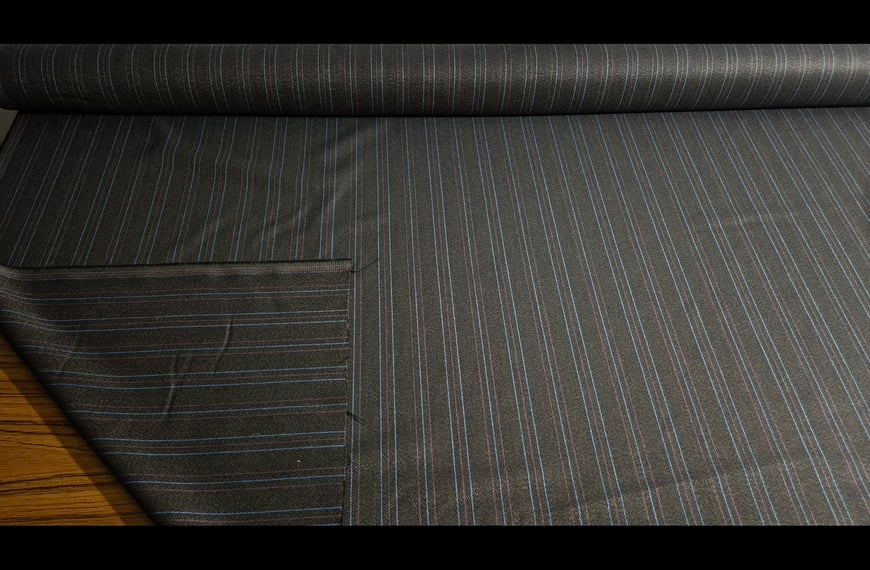 Gabardine with Sparse Stripes Polyester Acetat Elast Multi-Colored - 150cm