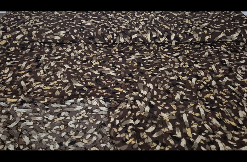 Georgette with Brush Strokes in 1-Color Canva Polyester Multi-Colored - 150cm