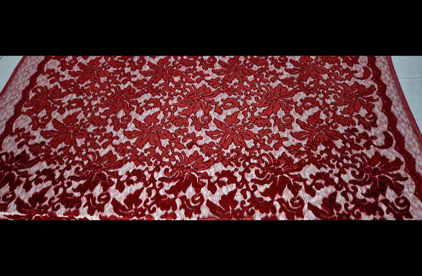 Tulle with Sequin Design Polyester Single-Colored - 150cm