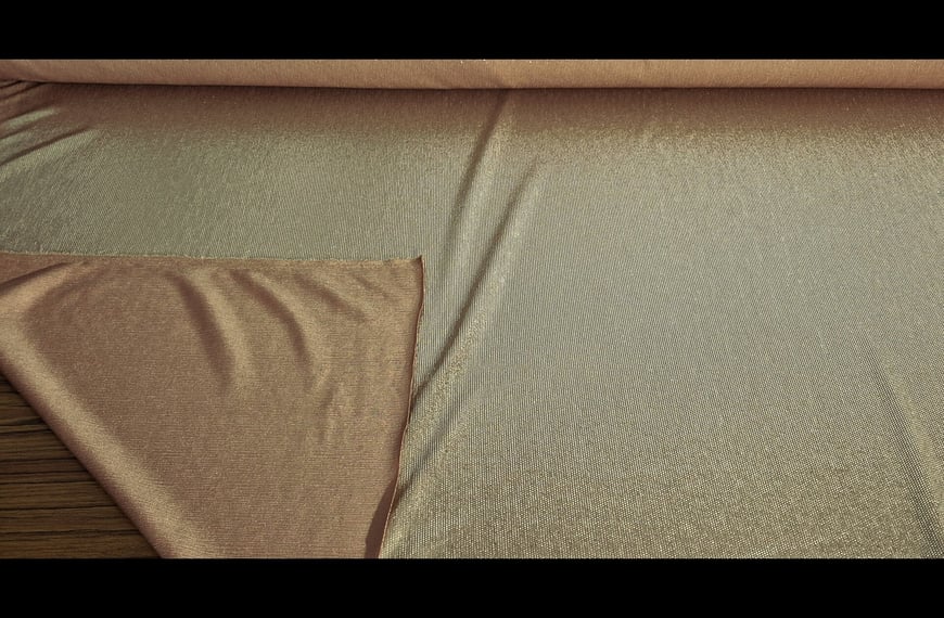 Jersey Knitted with Golden Foil Polyester Single-Colored - 150cm