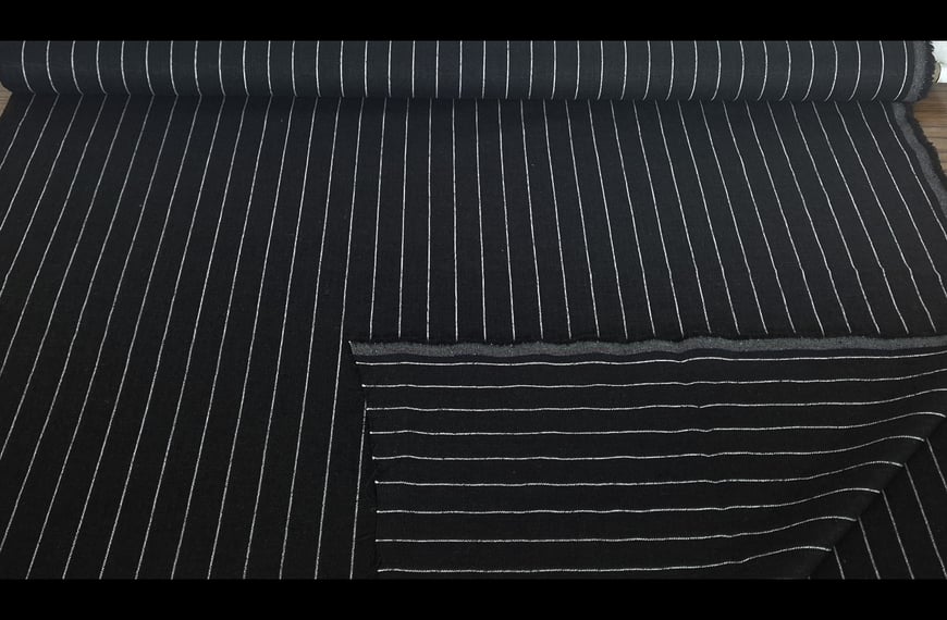 Linen with White Thin Stripes Multi-Colored - 140cm