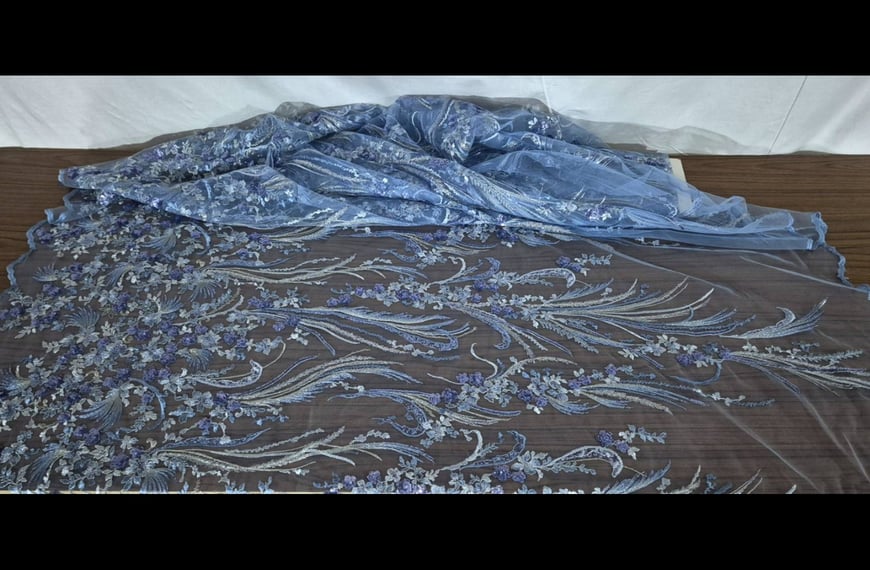 Lace with Beads & Big Finish Polyester Single-Colored-150cm Lace with Beads & Big Finish Polyester Single-Colored-150cm
