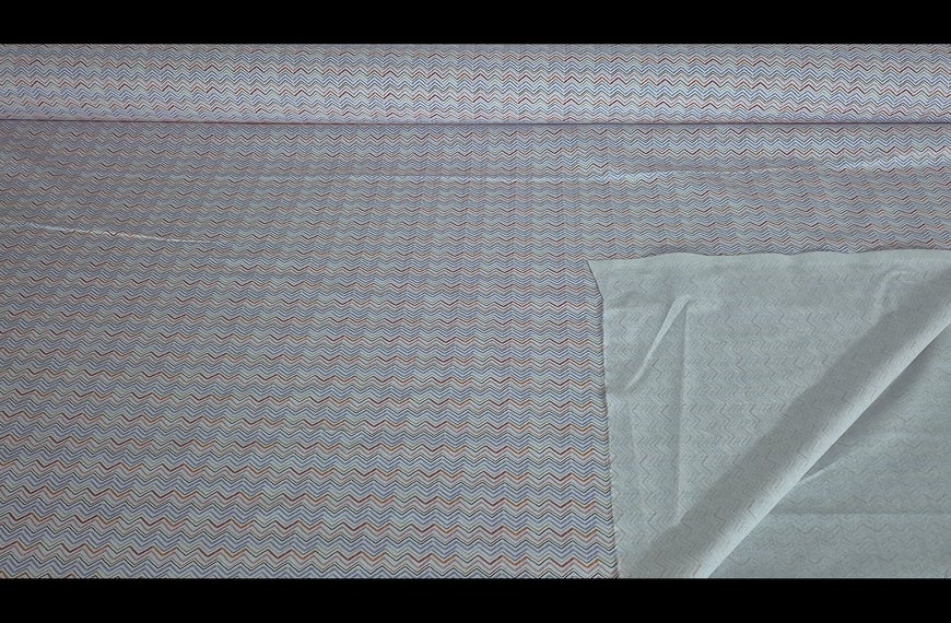 Popplin with Zig-Zag Cotton Multi-Colored - 300cm