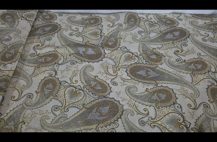 Georgette with Big Paislies Viscose Multi-Colored - 150cm