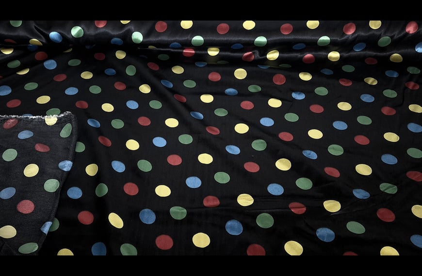 Satin Polka Dots Polyester Multi-Colored - 150cm