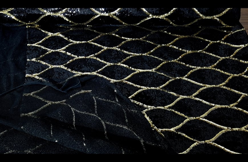 Sequin with Geomtrical Patterns Polyester Multi-Colored - 140cm