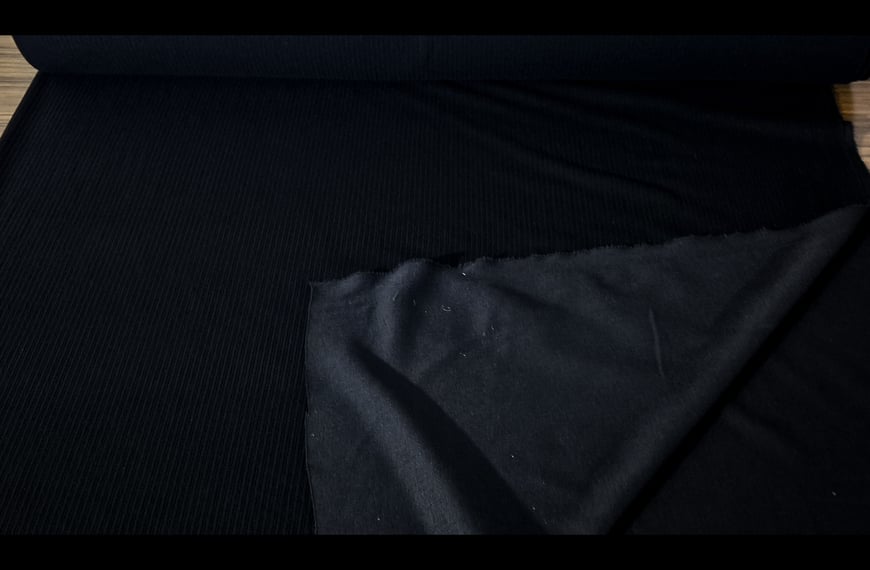 Knitted Polyester Cotton Elastin Single-Colored - 160cm