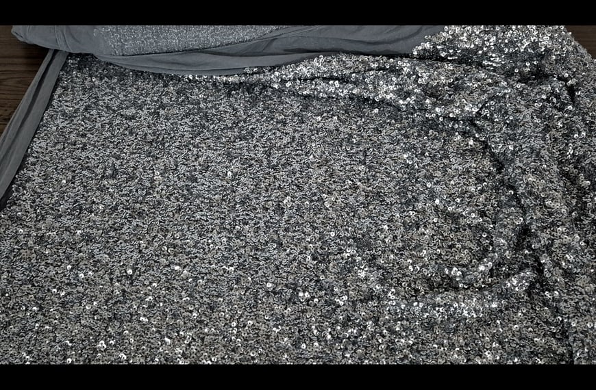 Sequin Elastic Classic Polyester Single-Colored - 140cm