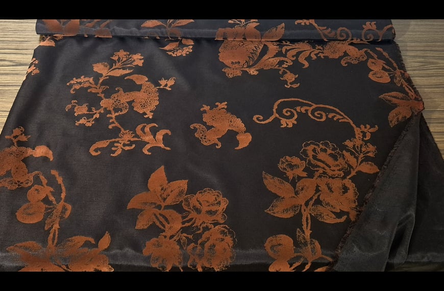 Jacquard with Flowers Polyester Multi-Colored - 150cm