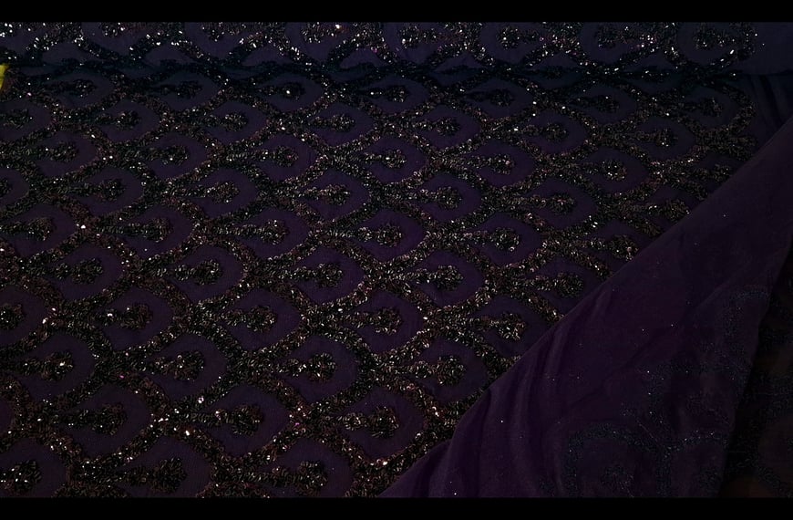 Sequin like Rhombuses Polyester Single-Colored - 150cm