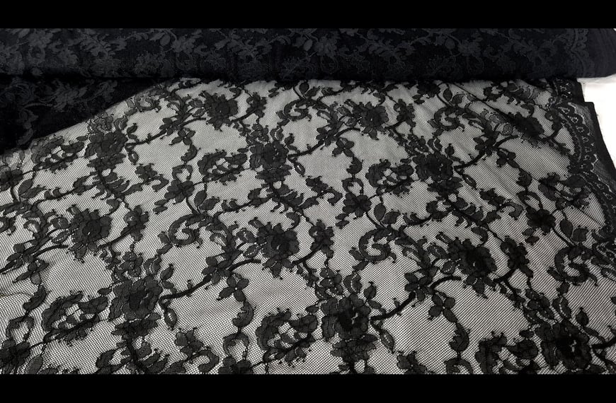 Lace with Branch Polyester Single-Colored - 150cm