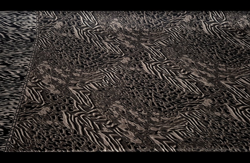 Satin with Leopard & Border Polyester Multi-Colored - 150cm