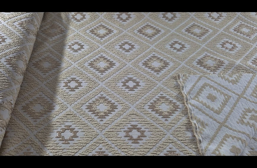 Brocade Ecru with Missoni Polyester Metallic Elast Multi-Colored - 140cm