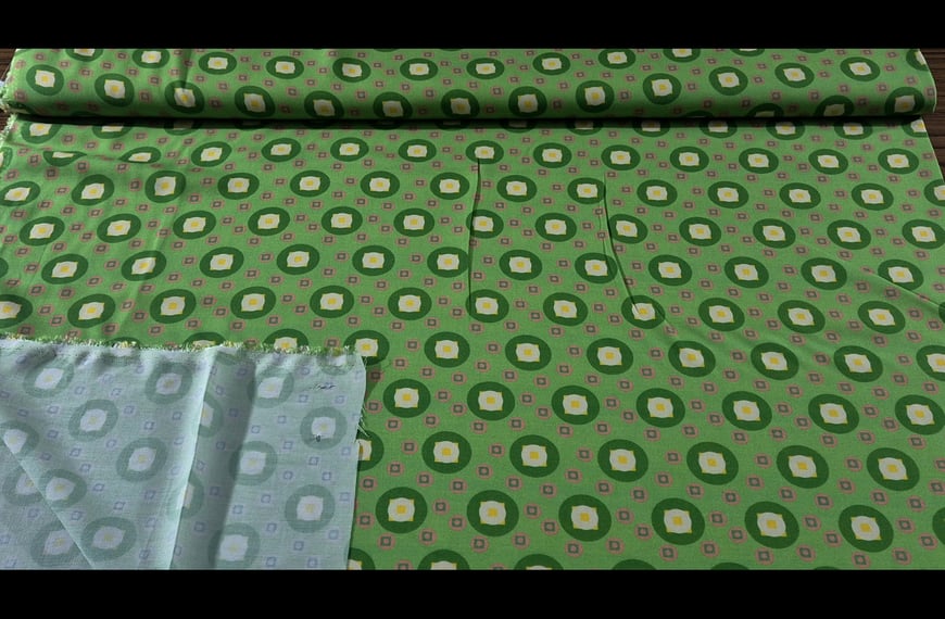 100% Viscose with Circle Patterns 2-Colored - 150cm