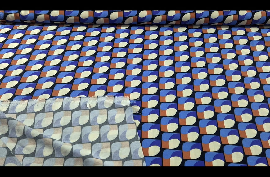 100% Viscose with Hive Design Multi-Colored - 150cm