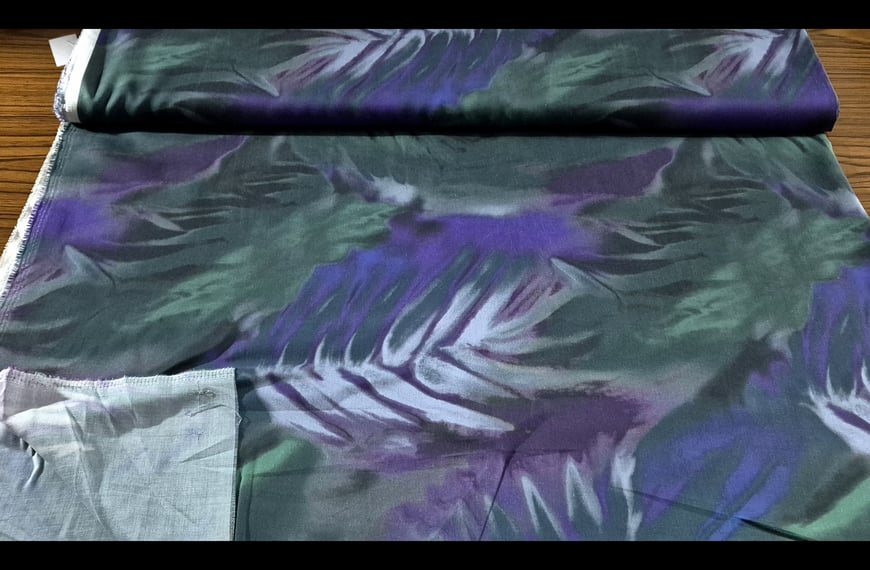 100% Viscose with Watermarks Design Multi-Colored - 150cm