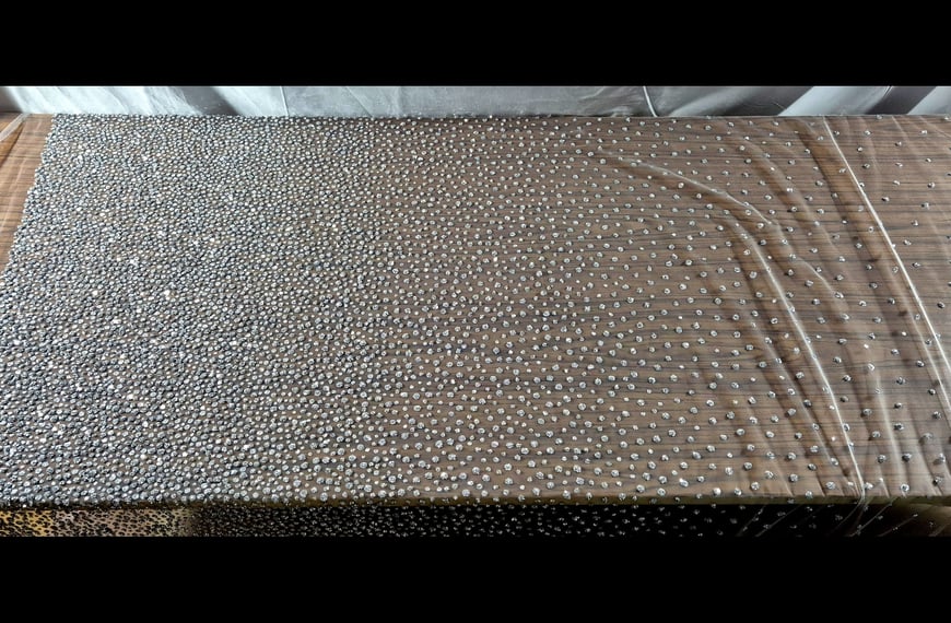 Tulle Glitter Thick with Border Polyester Single-Colored - 150cm