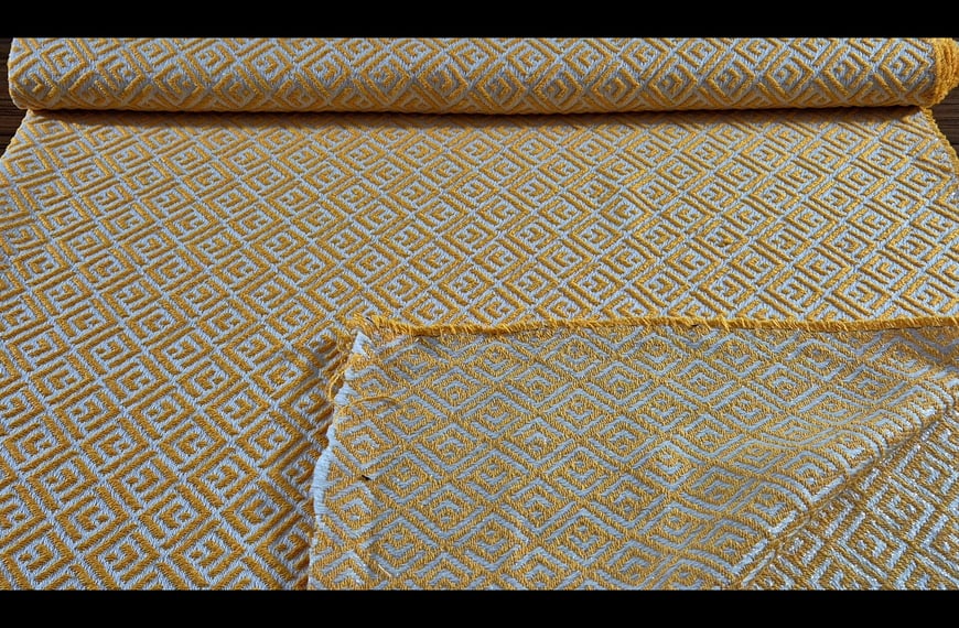 Brocade with Rhombuses & Lurex Polyester Metallic Elast Multi-Colored - 150cm