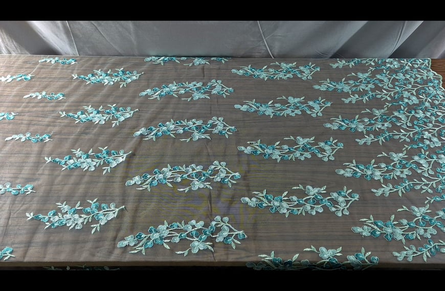 Tulle with Branches Polyester Single-Colored - 140cm