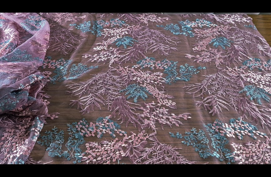 Lace with Branches Polyester Multi-Colored - 150cm