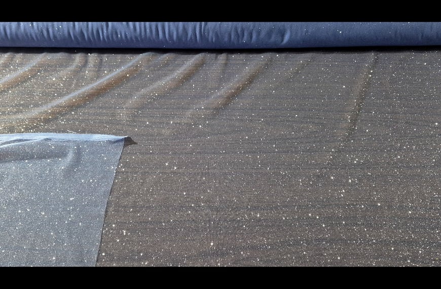 Mesh Tulle Silicone with Glitter Single-Colored - 150cm