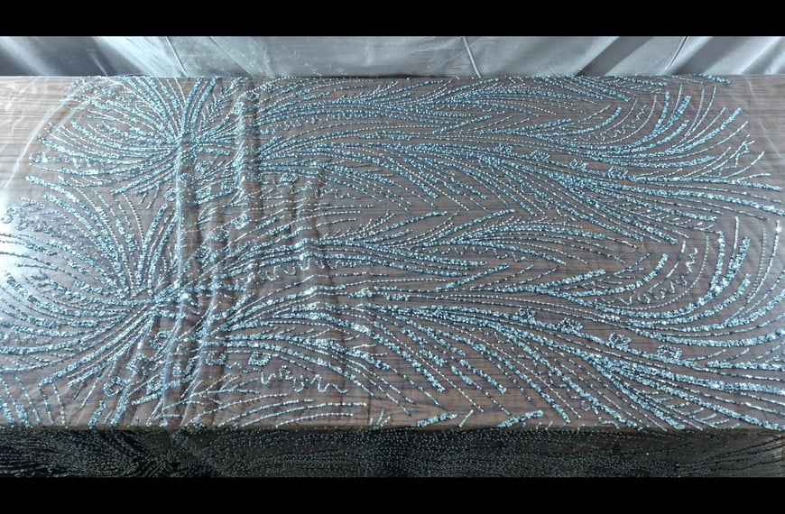 Lace with Branch, Sequince & Branch Polyester Single-Colored - 150cm