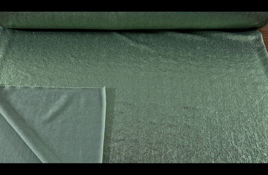 Jersey Knitted with Golden Foil Polyester Single-Colored - 150cm