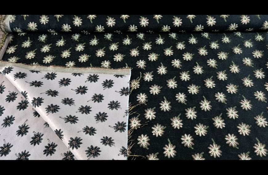 Brocade with Flowers Polyester Multi-Colored - 150cm