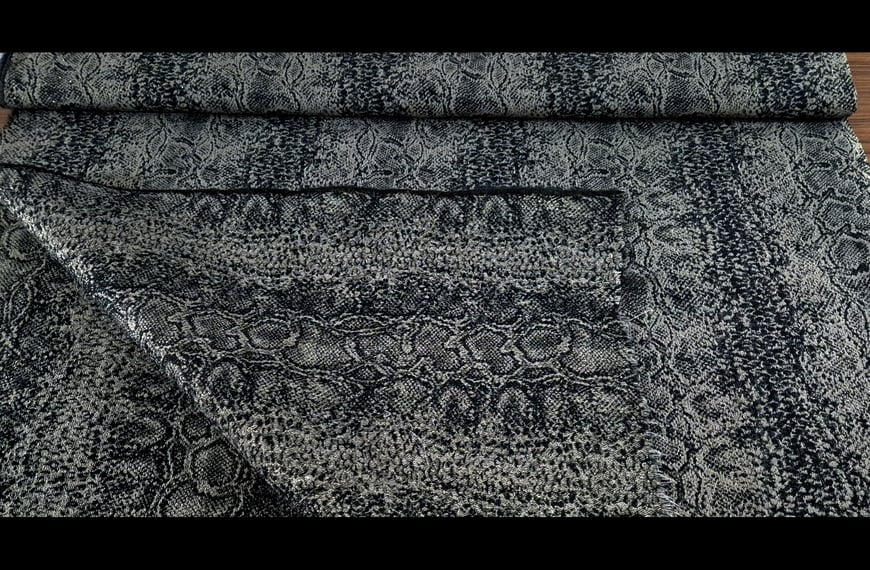 Brocade with Snake Pattern & Golden Thread Polyester Multi-Colored - 150cm